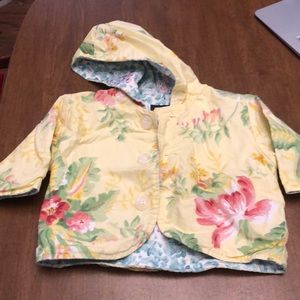 Floral Girls Raincoat size small (approx3t-4T)